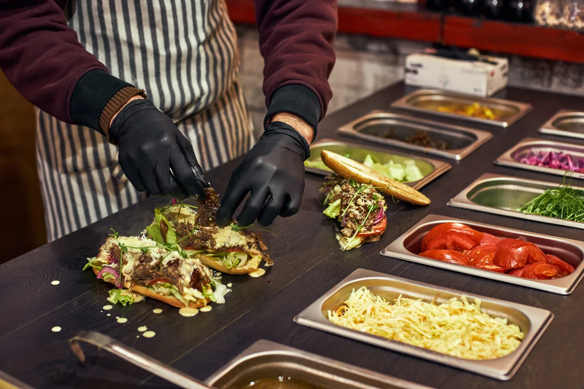 Sandwich-Topping-Theke